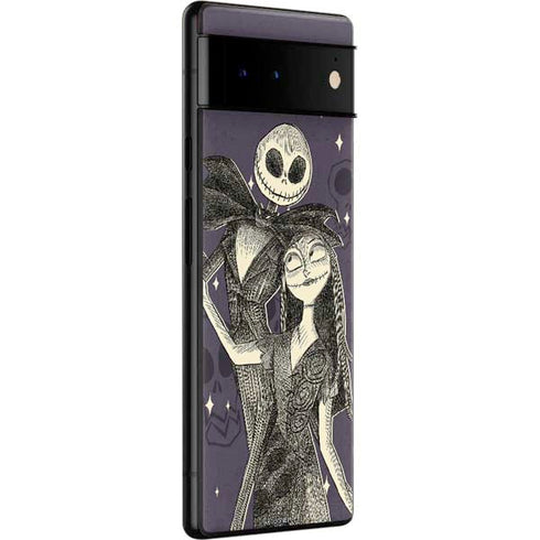 Disney The Nightmare Before Christmas Jack and Sally Art Google Pixel 6 Pro Skin